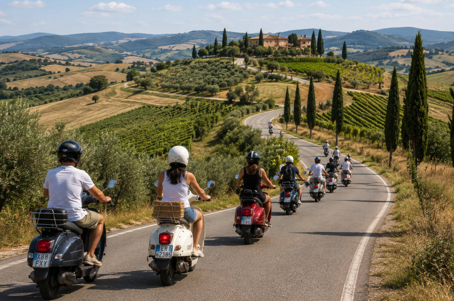 Vespa túra Emilia-Romagna dombvidékén Vespa túra Emilia-Romagna festői dombvidékén