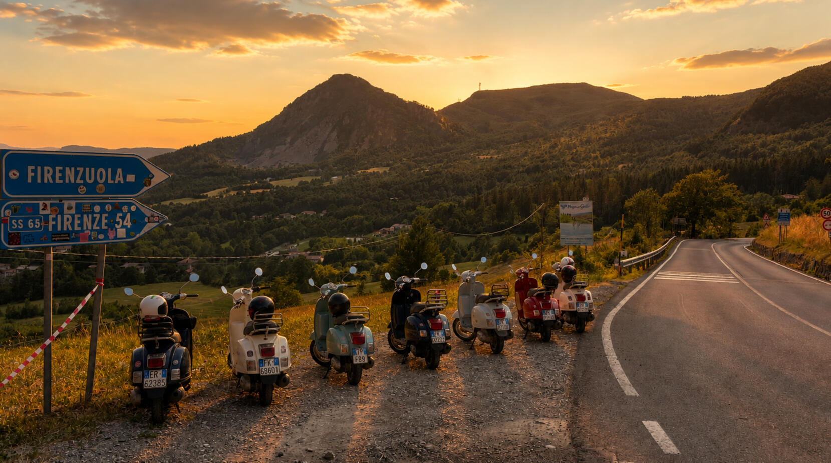 Vespa túra Emilia-Romagna dombvidékén Vespa túra Emilia-Romagna festői dombvidékén